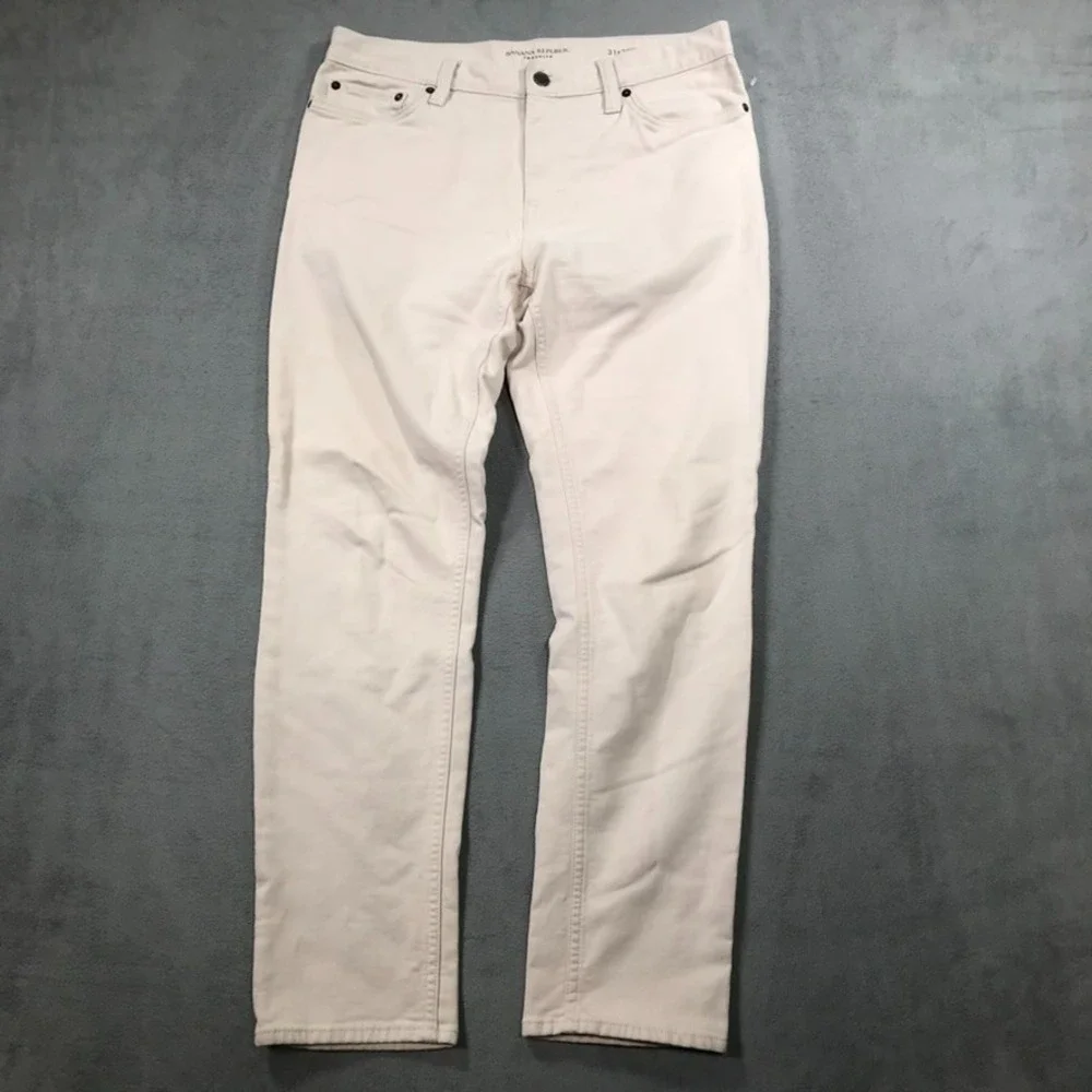 Banana Republic Pants Mens 31x30 Beige Traveler Chino Straight Stretch slim Fit